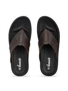 SHENCES Men Brown Comfort Sandals
