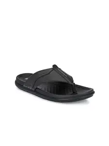 SHENCES Men Black Woven Design Comfort Sandals