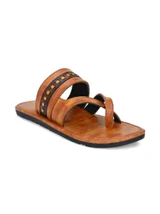 John Karsun Men Tan Comfort Sandals