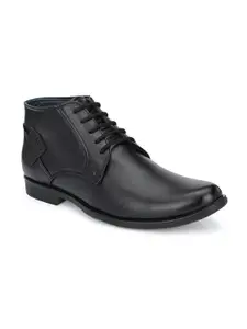 John Karsun Men Black Solid Formal Derby Shoes