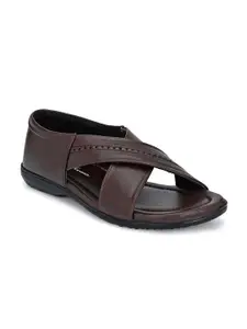 John Karsun Men Brown Comfort Sandals