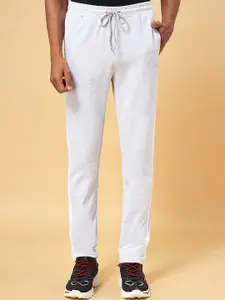 Ajile by Pantaloons Men Grey Melange Solid Slim-Fit Pure Cotton Track Pant