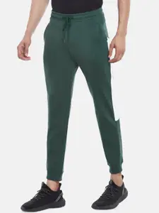 Ajile by Pantaloons Men Green Solid Pure Cotton Slim-Fit Joggers