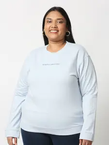 20Dresses Women Plus Size Blue Solid Pullover