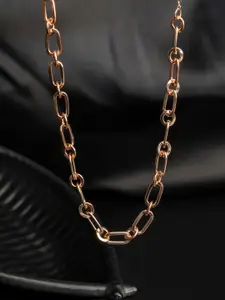 PRITA BY PRIYAASI Rose Gold-Plated Brass Link Statement Necklace