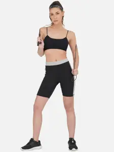 IMPERATIVE Women Black Slim Fit Biker Shorts