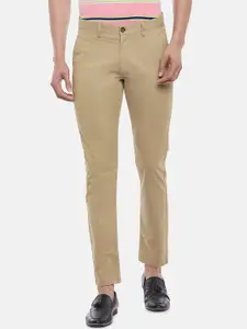 BYFORD by Pantaloons Men Khaki Ultra Slim Fit Low-Rise Chinos Trousers