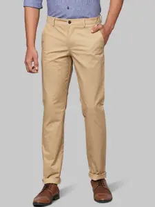 Park Avenue Men Khaki Regular Fit Trousers