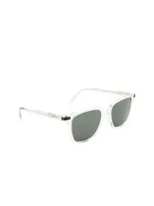 OPIUM Men Green Lens & White Square Sunglasses with UV Protected Lens OP-1910-C03