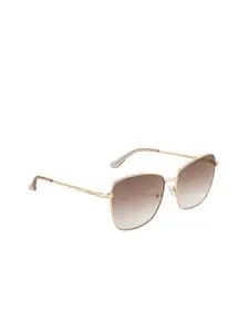 OPIUM Women Brown Lens & Gold-Toned Cateye UV Protected Lens Sunglasses