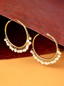 Fida Gold-Toned Circular Hoop Earrings