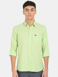 Arrow Sport Men Green Cotton Casual Shirt