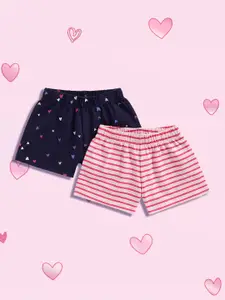 mothercare Girls Pack of 2 Pure Cotton Shorts