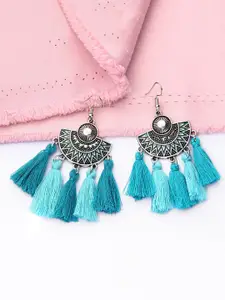 Yellow Chimes Women sea Green Contemporary Drop Earrings