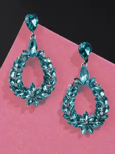 Yellow Chimes Blue Contemporary Drop Earrings