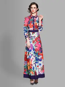 JC Collection Multicoloured Floral Maxi Dress With Belt