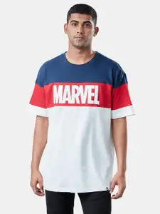 The souled store Marvel: Logo Multicolor Oversized T-Shirts