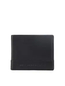 SWISS MILITARY Men Black & Red Leather Two Fold Wallet