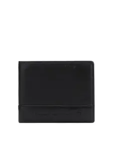 SWISS MILITARY Men Black & Red Leather Two Fold Wallet