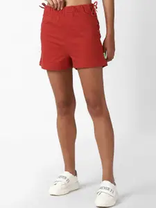 FOREVER 21 Women Red Pure Cotton Shorts