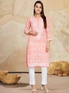 PARAMOUNT CHIKAN Embroidered Chikankari Ethnic Motifs Kurta
