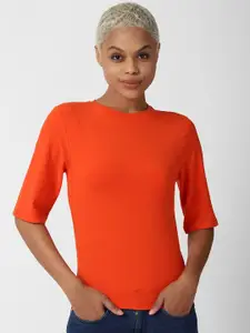 FOREVER 21 Women Orange Solid Top