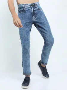 LOCOMOTIVE Men Blue Slim Fit Heavy Fade Stretchable Jeans