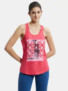 Jockey Graphic Printed Super Combed Cotton Racerback Styled Tank Top-AW52
