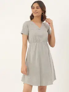 BRINNS Grey Melange A-Line Cotton Dress