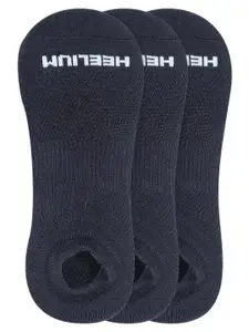 Heelium Pack of 3 Men Charcoal Grey Solid Ankle Length Anti-Microbial Socks