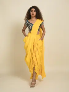 Suta Yellow Pure Cotton Ready to Wear Saree