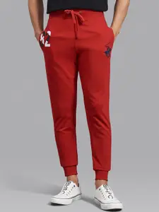 Beverly Hills Polo Club Men Red Solid Cotton Joggers