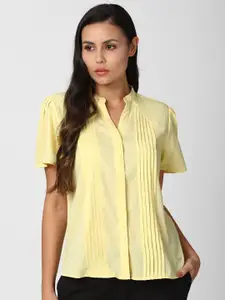 Van Heusen Woman Women Yellow Casual Shirt