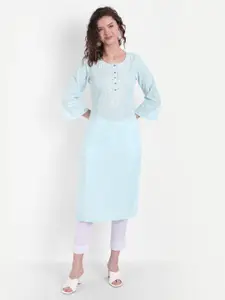 SUTI Blue Printed Pure Cotton Kurti