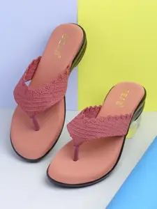 DEAS Women Peach-Coloured Flatform Sandals
