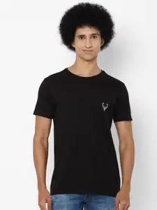 Allen Solly Sport Men Black Cotton T-shirt