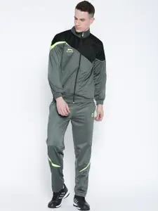 Shiv Naresh Grey Solid Panelled Tracksuit