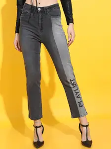 Tokyo Talkies Women Grey Flared Printed Jeans