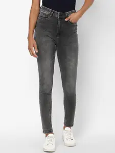 Allen Solly Woman Women Grey Skinny Fit Heavy Fade Jeans