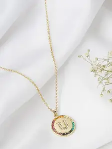 JOKER & WITCH Gold-Toned & Pink Necklace