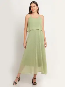 Zink London Green Blouson Maxi Dress
