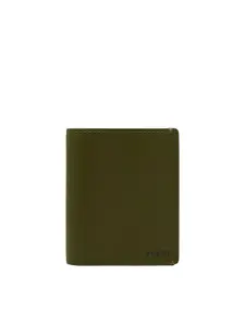 Fossil Men Green Solid Two Fold Wallet