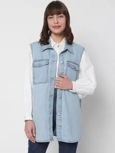 Vero Moda Women Blue Casual Shirt