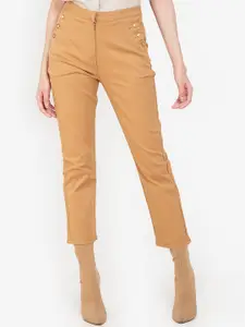 ZALORA BASICS Women Brown Stretchable Jeans