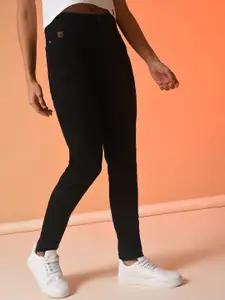 Campus Sutra Women Black Super Slim Fit Stretchable Jeans