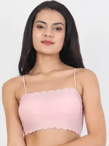 Lebami Pink Seamless Non-Wired Bandeau Bra With Rapid Dry Technology