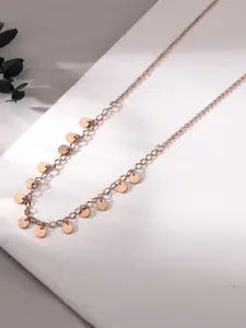 Yellow Chimes Rose Gold-Plated Necklace