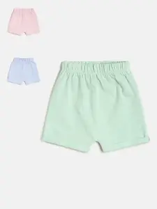 MINI KLUB Girls Pack of 3 Pure Cotton Shorts