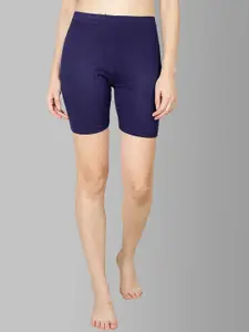 Feather Soft Elite Women Navy Blue Skinny Fit High-Rise Cycling Sports Shorts