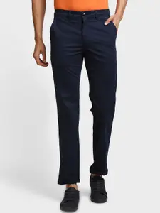 ColorPlus Men Blue Tapered Fit Chinos Trousers